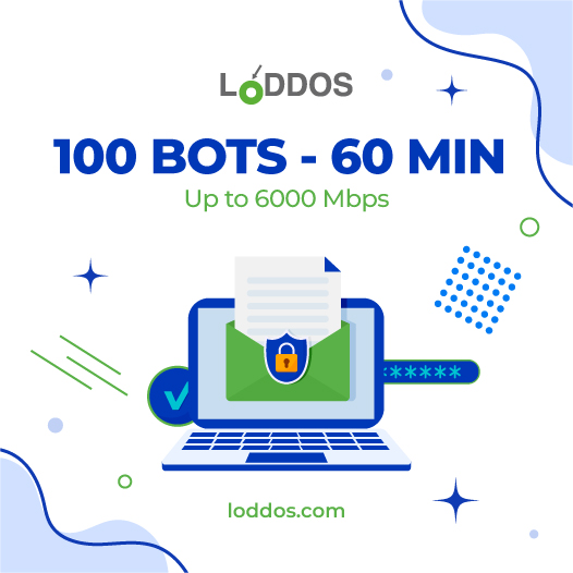 LoDDoS (100 bots - 60 mins - up to 6000 Mbps + Operator Support) Image